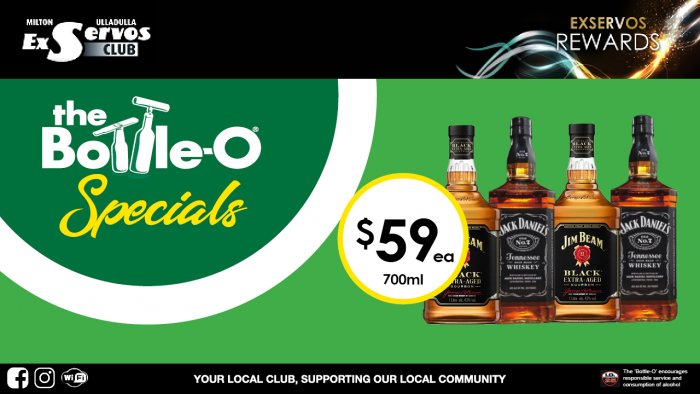 Jim Beam Black Label or Jack Daniel’s Black Label