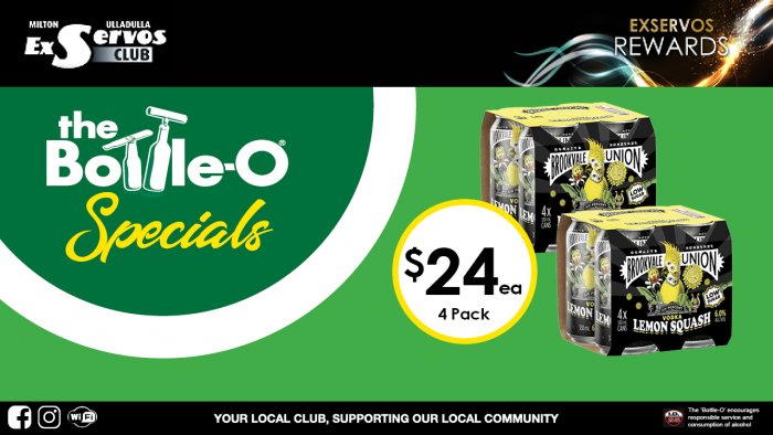 Brookvale Union Vodka &  Lemon Squash