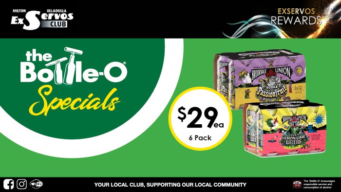 Brookvale Union Vodka Range