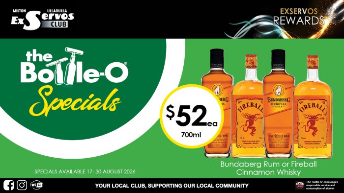 Bundaberg Rum or Fireball  Cinnamon Whisky