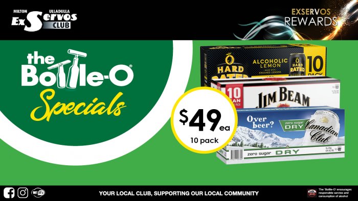 Hard Rated Alcoholic Lemon, Jim Beam & Cola or Canadian Club & Dry or Cola