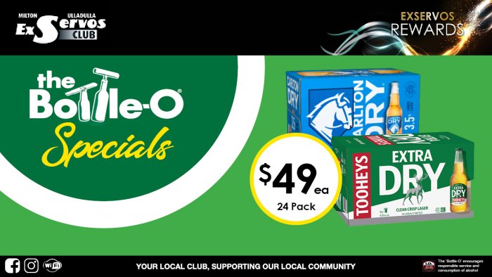 Carlton Dry 3.5% or Tooheys New