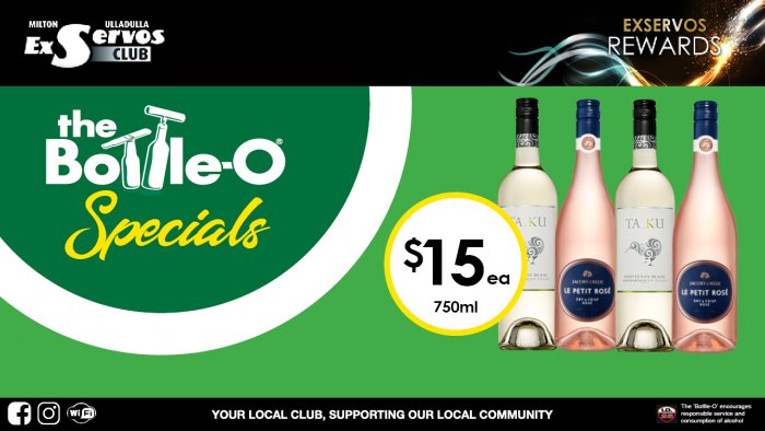 Ta_Ku Sauvignon Blanc or  Jacob’s Creek Le Petit Rose