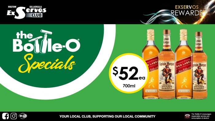 Johnnie Walker Red Label or Captain Morgan Spiced Rum