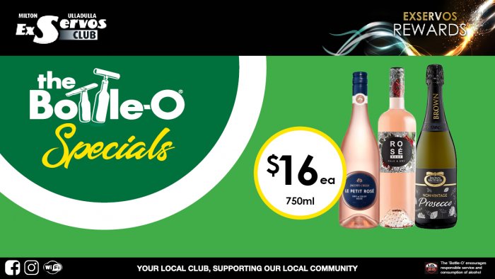 Jacobs Creek Le Petit Rose, De Bortoli Rose Rose or Brown Brothers NV Prosecco