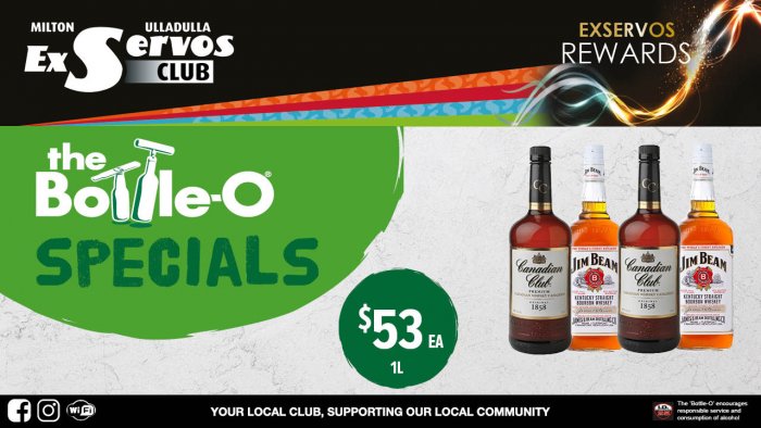 Canadian Club Whisky or Jim Beam Bourbon