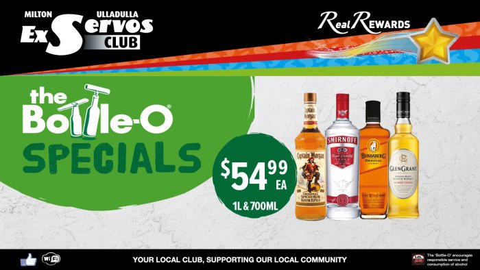 Captain Morgan Spiced Rum, Smirnoff Vodka Bundaberg Rum Original or Glen Grant Scotch (700ml)