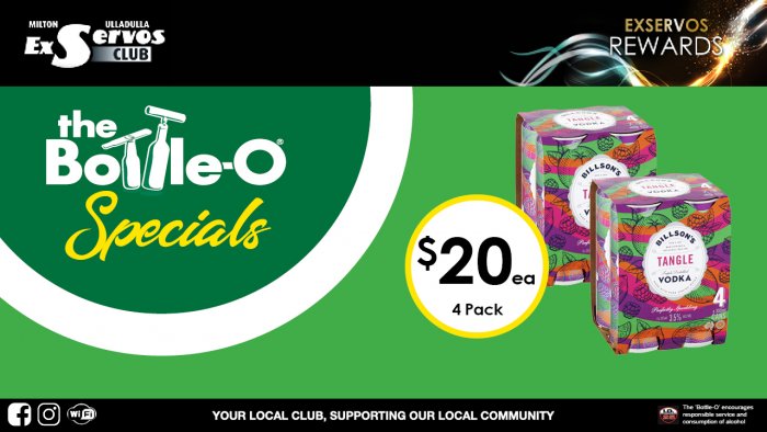 Billson’s Vodka Tangle or Sarsaparilla