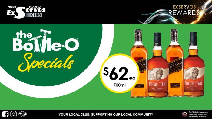 Johnnie Walker Black Label or Buffalo Trace Bourbon