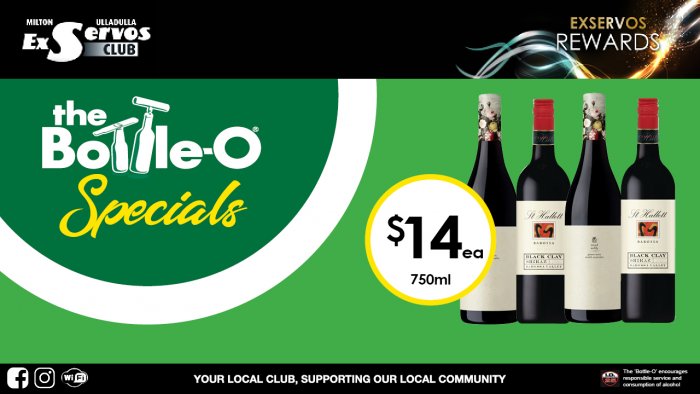 Tread Softly Range or  St Hallett Black Clay Shiraz