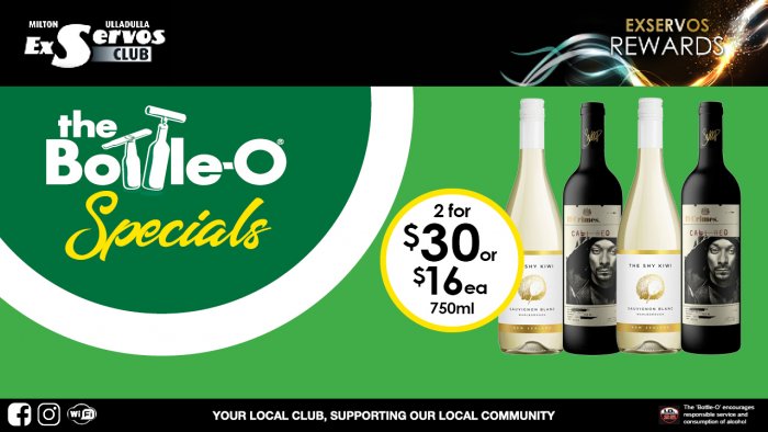 The Shy Kiwi Sauvignon Blanc or  19 Crimes Snoop Cali Red