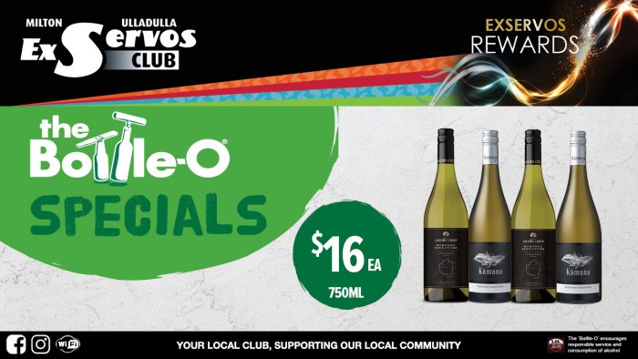 Jacobs Creek Barossa Signature Range or Kamana Sauvignon Blanc