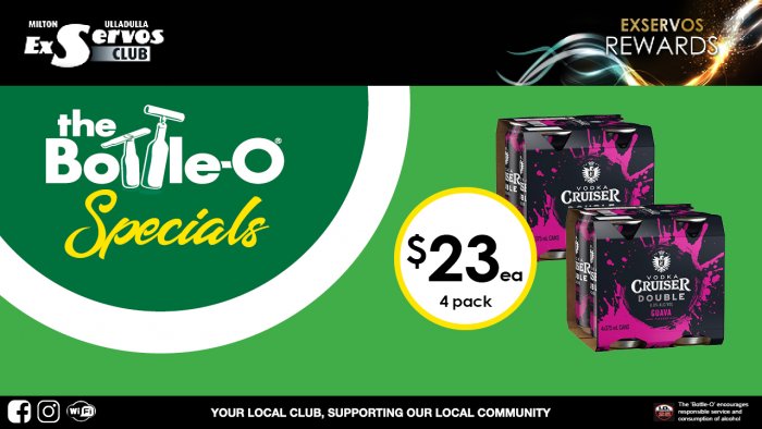 Vodka Cruiser Double Guava or Grape