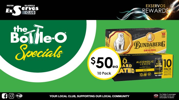 Bundaberg Rum & Cola or  Hard Rated Alcoholic Lemon