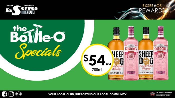 Sheep Dog Peanut Butter Whiskey  or Gordon’s Pink Gin