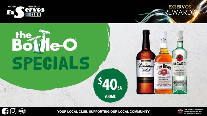 Canadian Club, Jim Beam or Bacardi