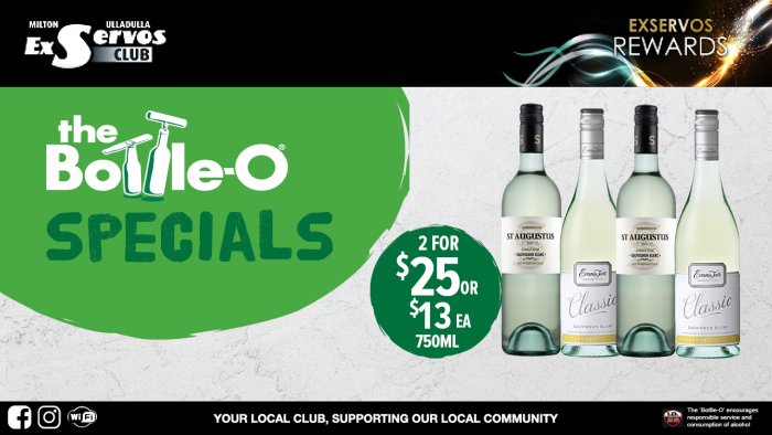 St Augustus Sauvignon Blanc or Evan & Tate Classic Range