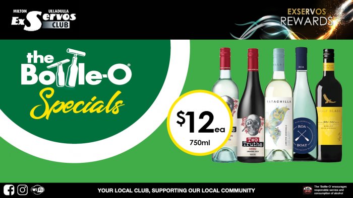 Two Truths & Wolf Blass Yellow Label Range, Tatachilla Light Pinot Grigio or Roa Boat Sauv Blanc
