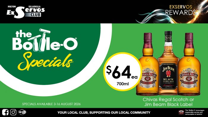 Chivas Regal Scotch or Jim Beam Black Label
