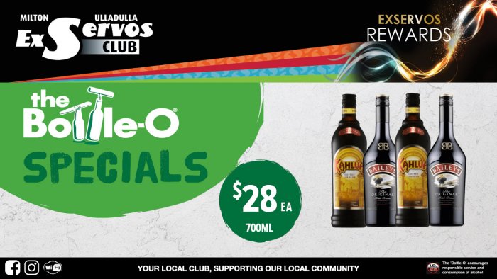Kahlua Coffee Liqueur or Baileys Irish Creme