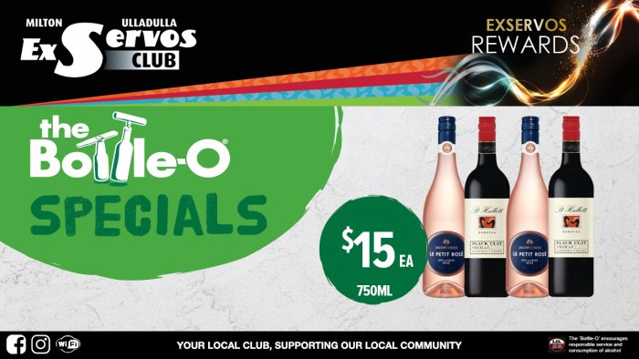 Jacobs Creek Le Petit Rose or St Hallett Black Clay Shiraz