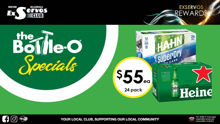 Hahn Super Dry or Heineken Lager