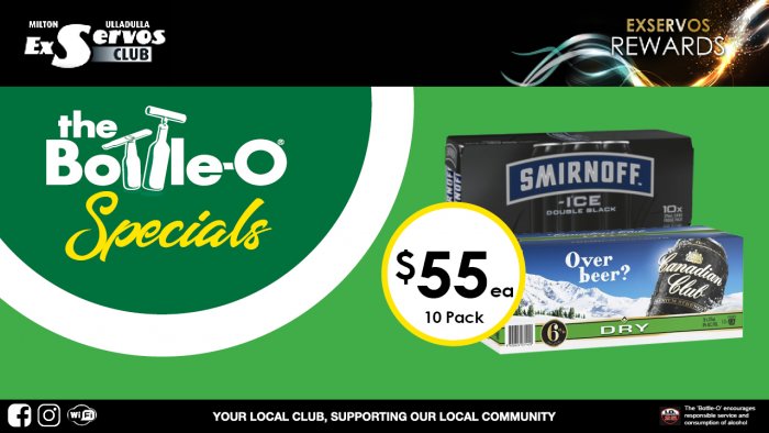 Smirnoff Ice Double Black or Canadian Club Premium & Dry