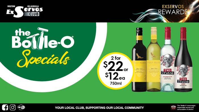 Wolf Blass Yellow Label or Two Truths Ranges