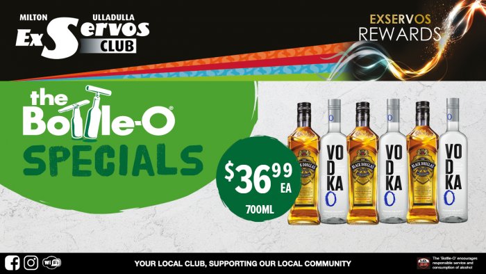 Black Douglas Scotch or Vodka O Nuco