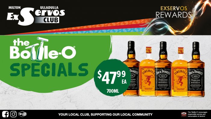 Jack Daniels or Fireball Cinnamon Whisky