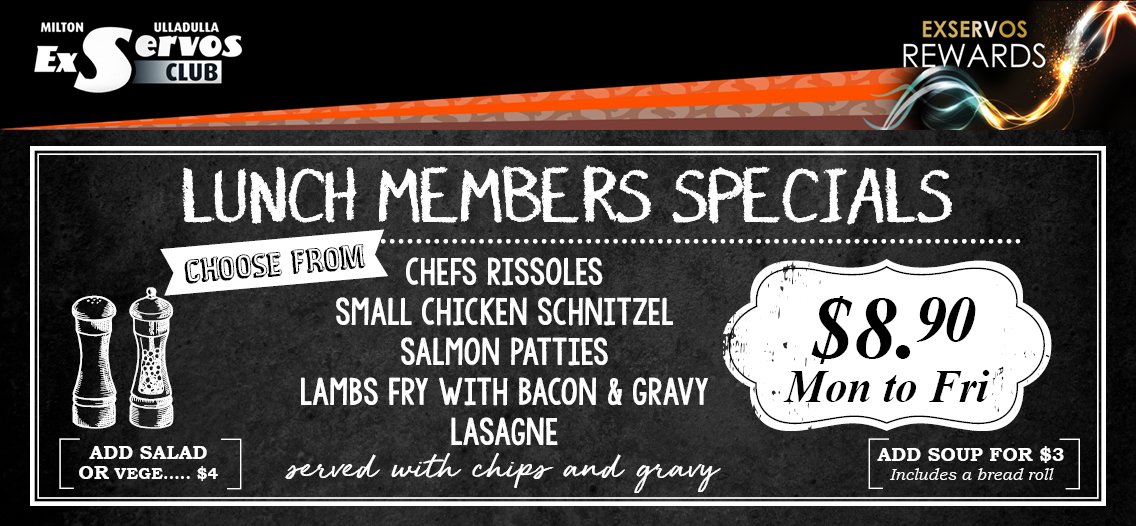 Southside Lunch Member Specials