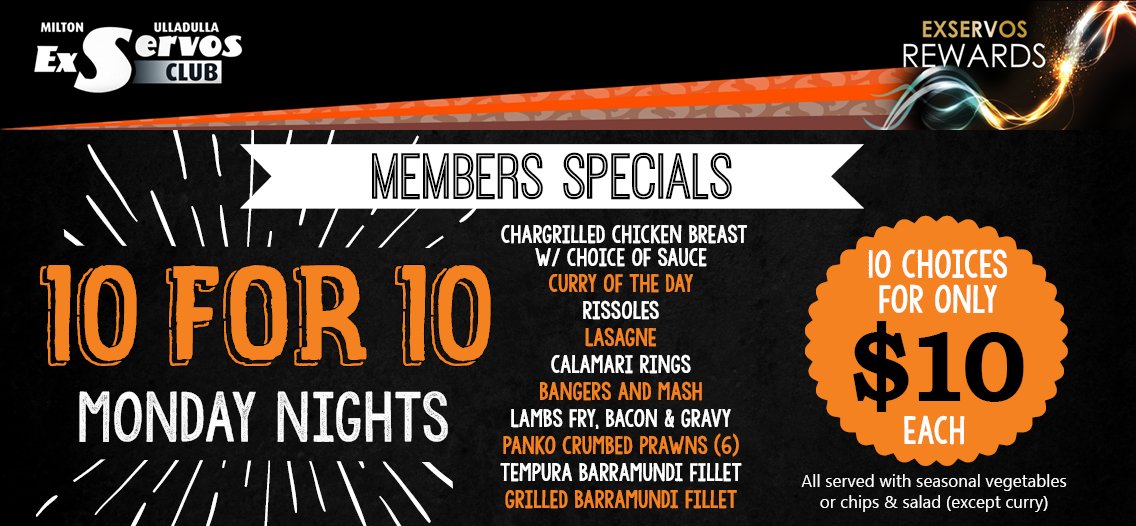 Monday Nights 10 for 10