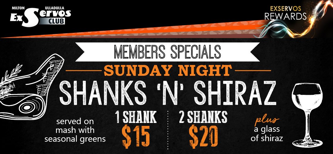 Sunday Night Shanks n Shiraz