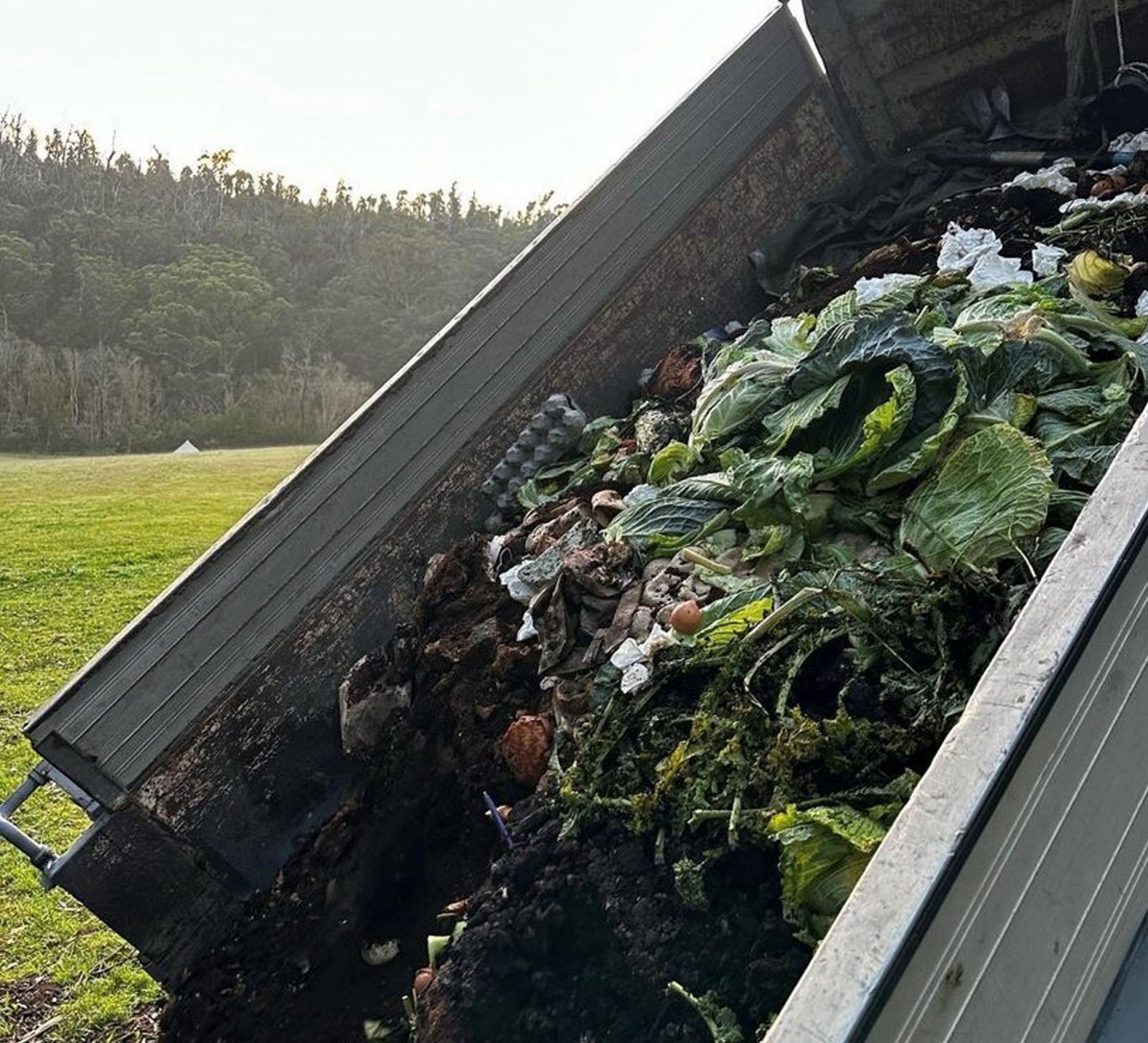 Waste being collected and transported back to Little Forest Road